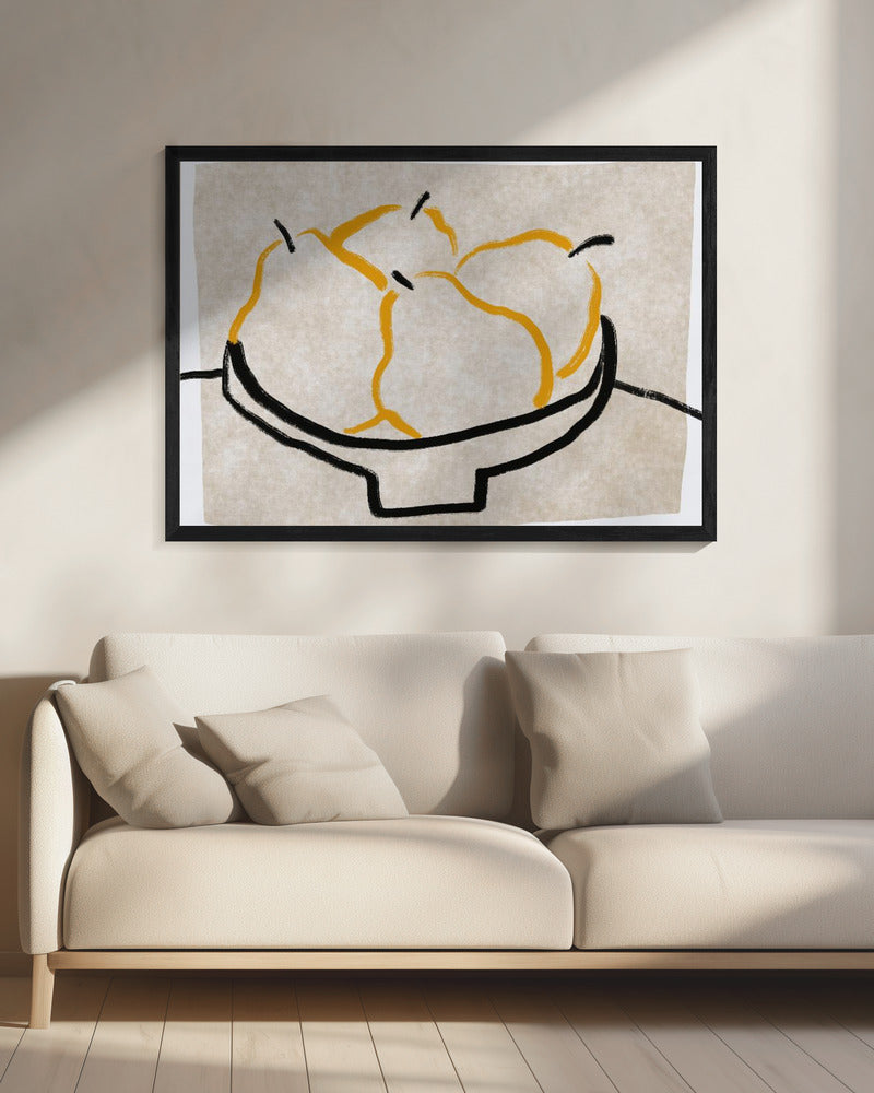 Lijnkunst peer | Canvas