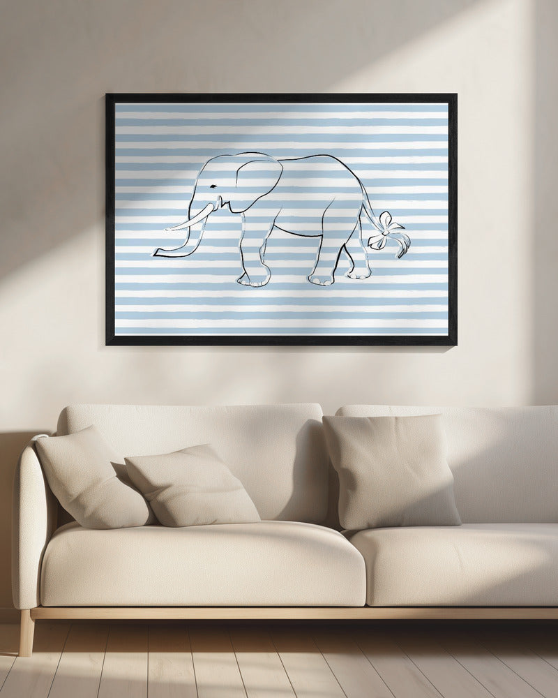 Gestreepte olifantenstrik | Canvas