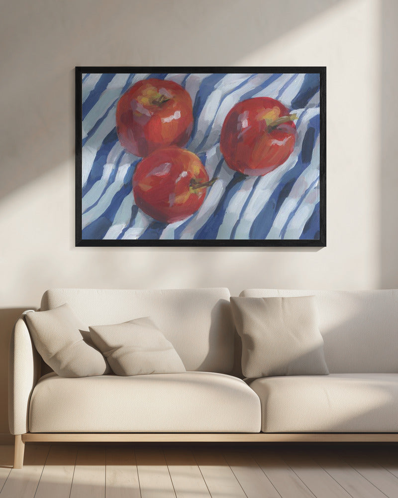 Drie rode appels | Canvas