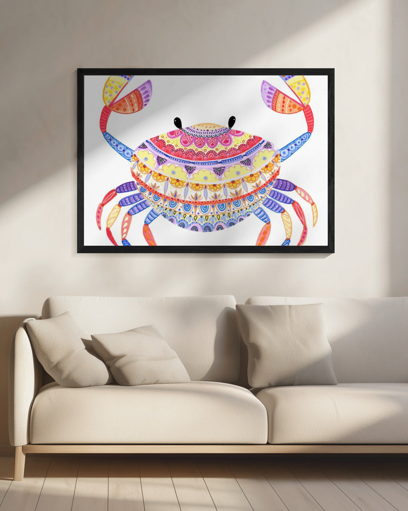 Kleurrijke krabbendans | Canvas