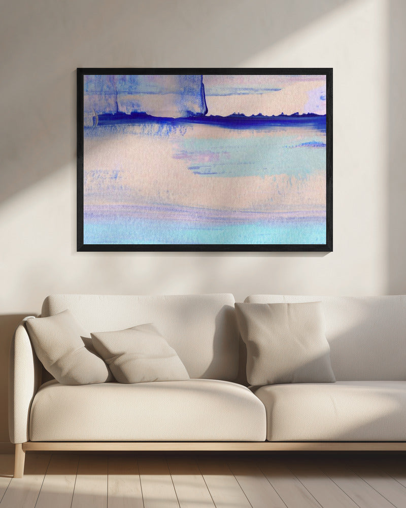 Pastelkleuren gemengd met levendige blauwtinten | Canvas