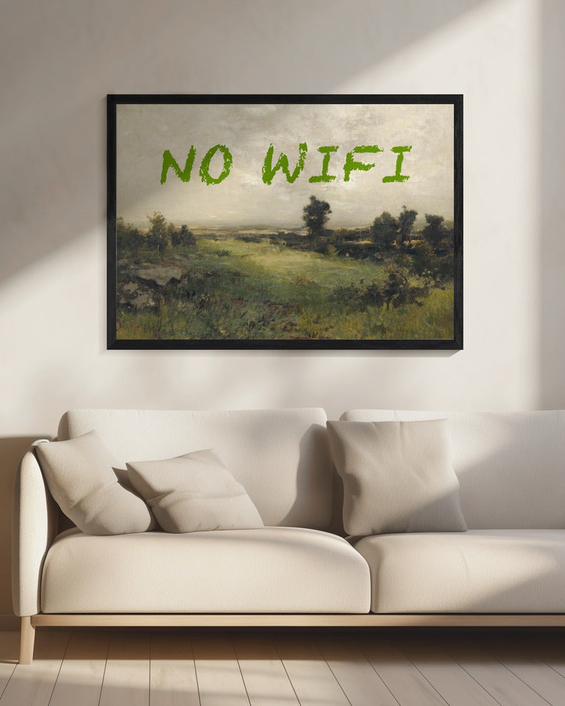 Geen wifi / Olieverfschilderij Landschap | Canvas