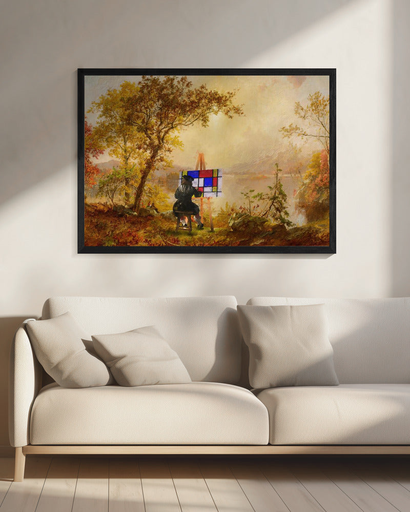Kubistisch landschap | Canvas