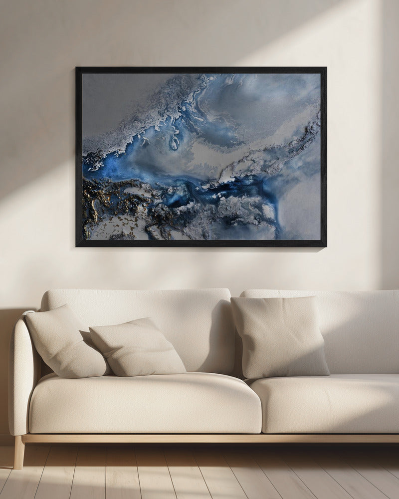 Abstract GRIJSblauw - Arctische wateren | Canvas