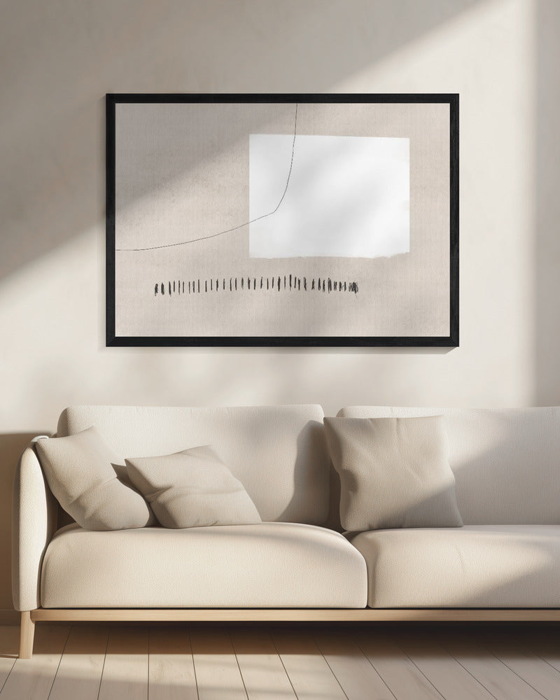 Witte rechthoek contrasterend | Canvas