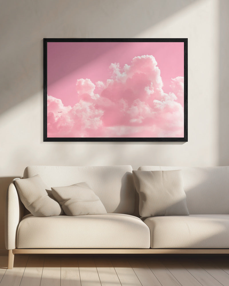 Bewolkt met een vleugje roze | Canvas