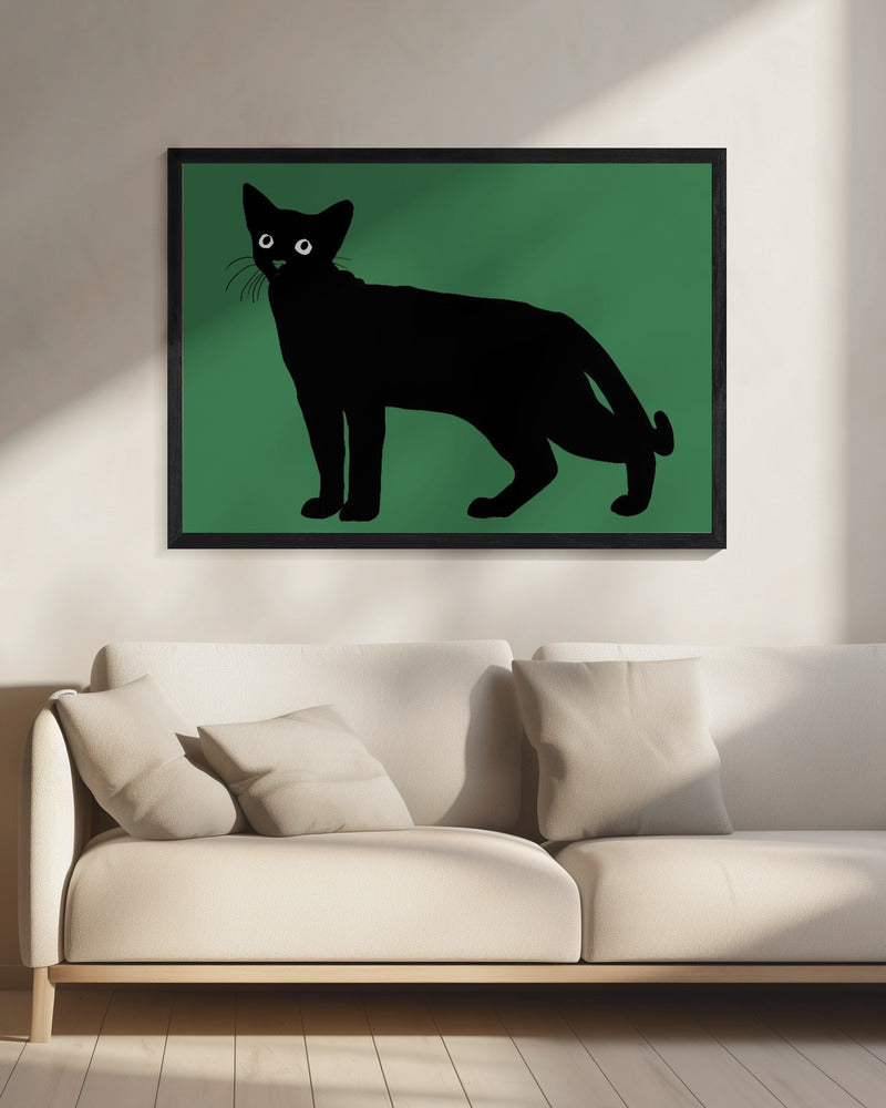 Zwarte kat | Canvas