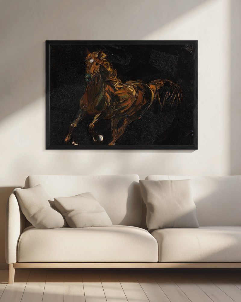 Een bruin paard | Canvas