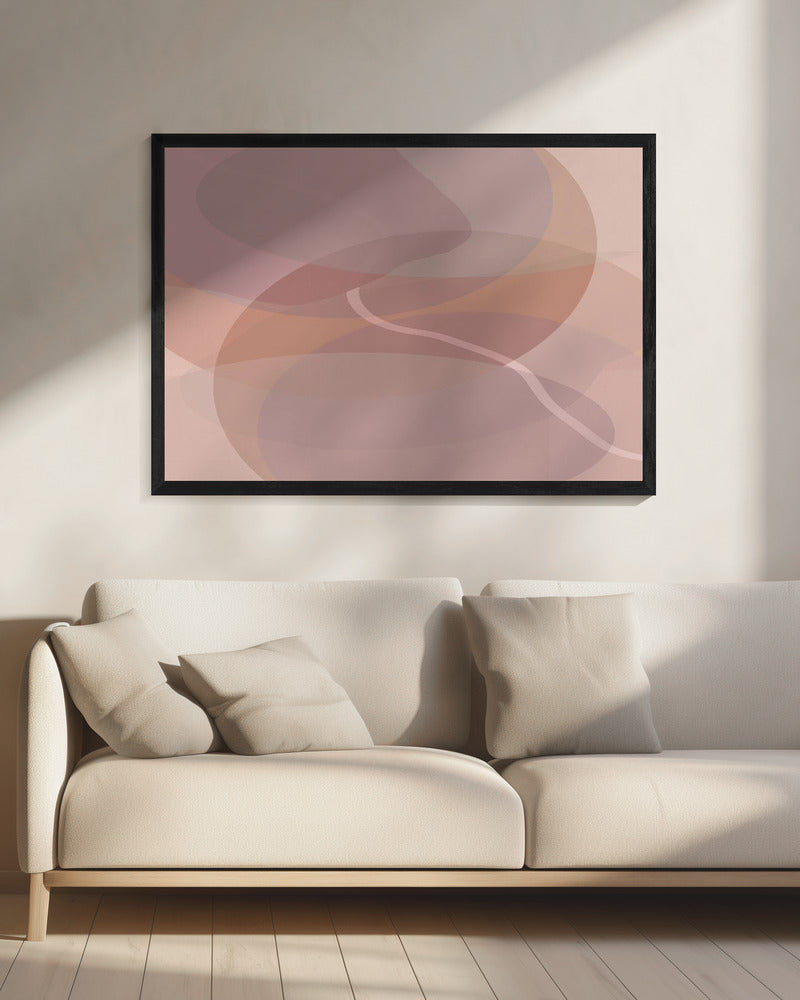 Dusty Rose Vormen 1 | Canvas