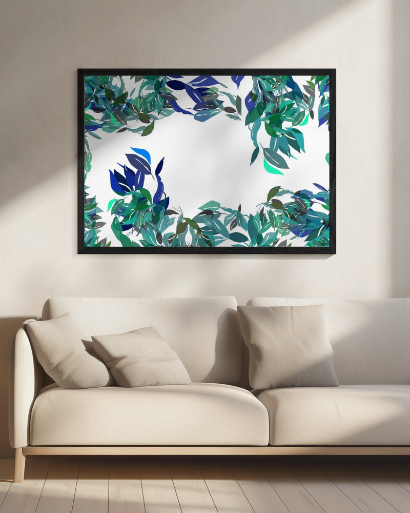 Teal Floral Mix | Canvas