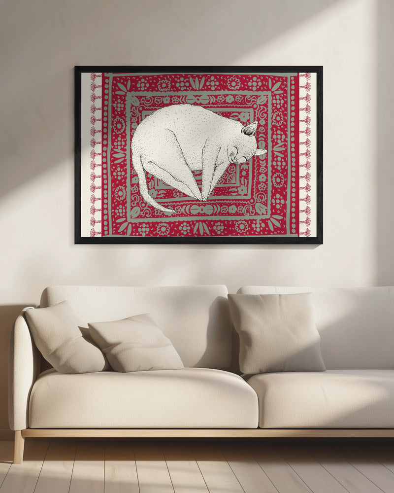 Slapende kat VI | Canvas