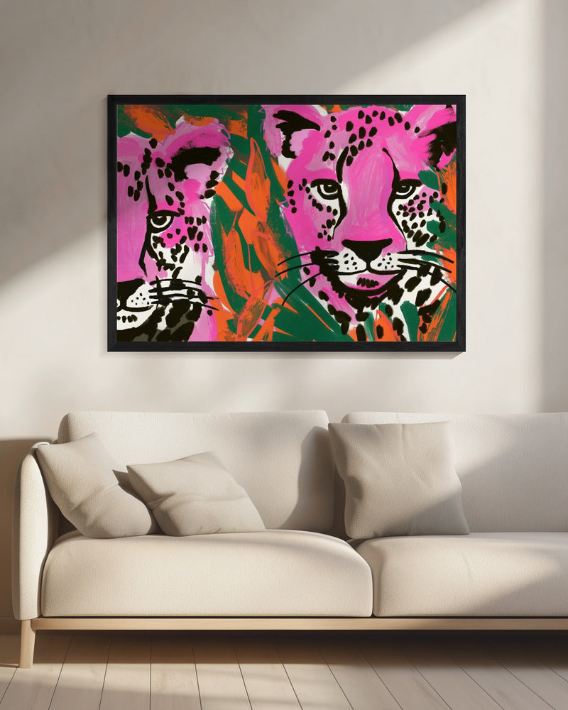 Roze Cheetah Duo | Canvas