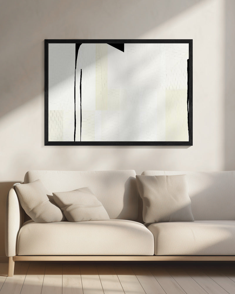 Witte geweven kunst 1 | Canvas