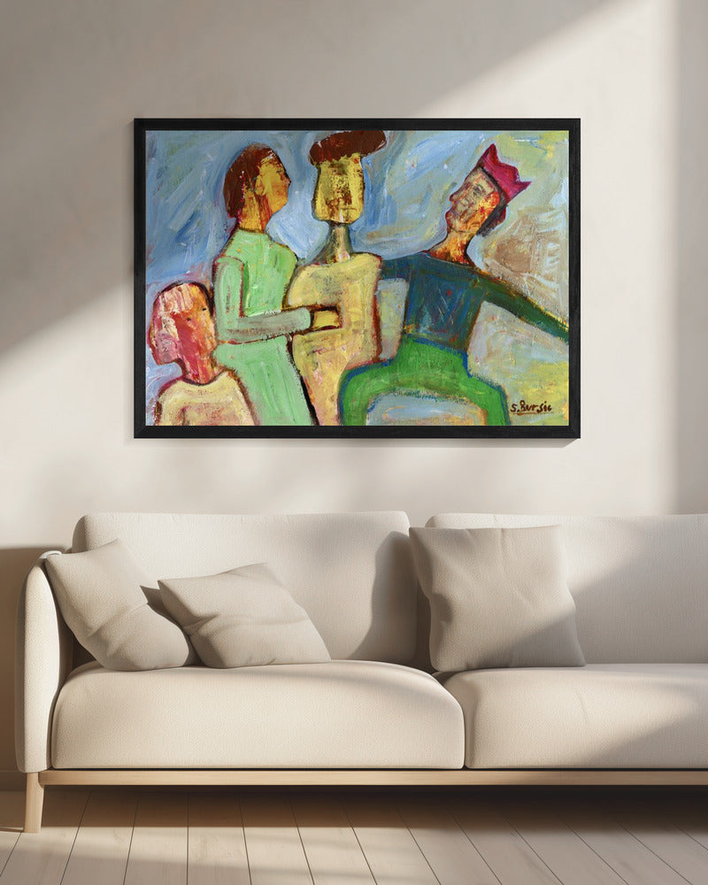 De aardige vrienden. | Canvas