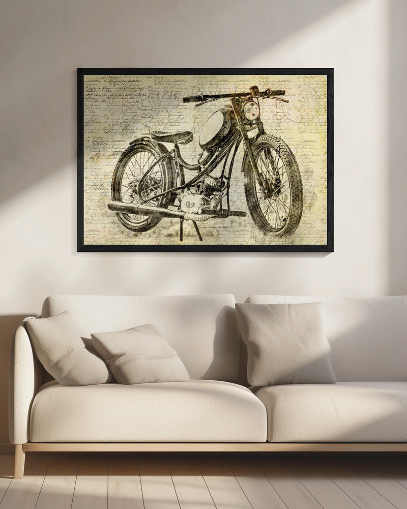 oude motorfiets | Canvas