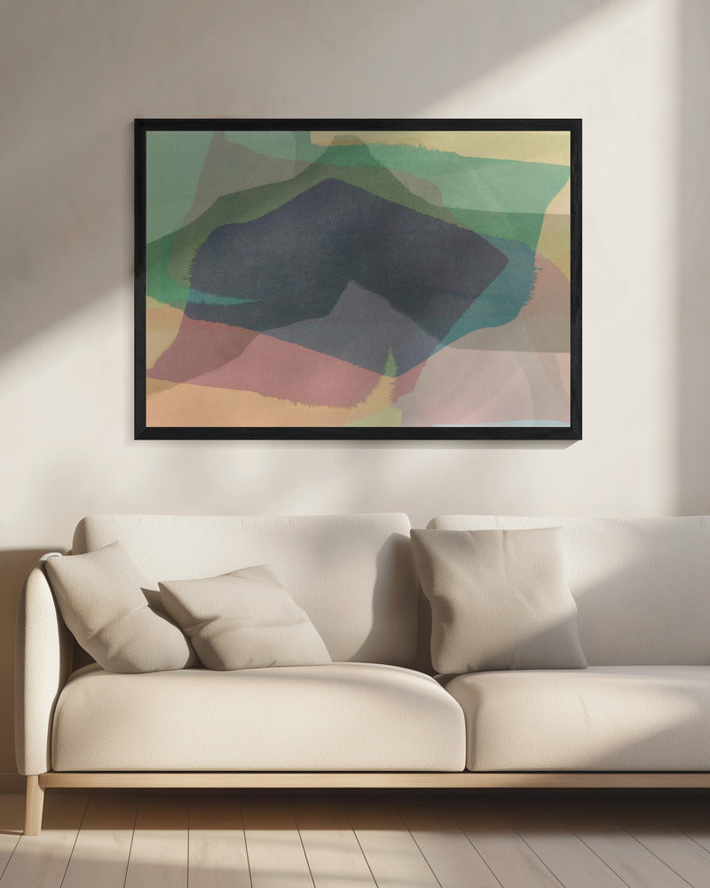 Abstract gedompeld landschap 6 | Canvas