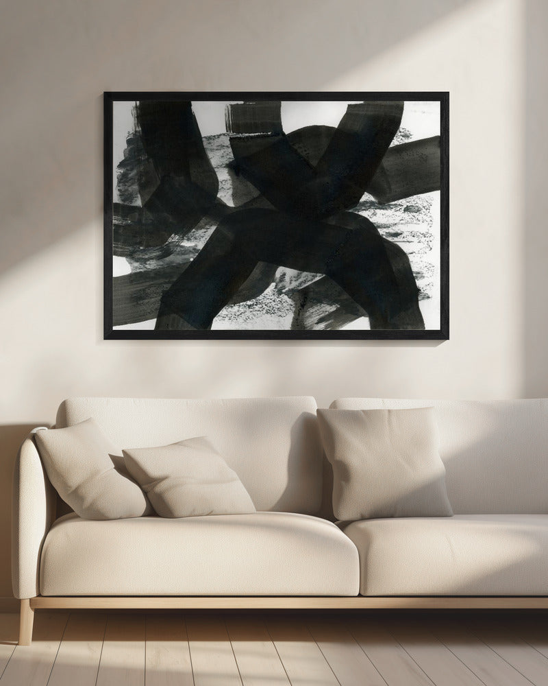 Zwarte textuurbijeenkomst 3 | Canvas