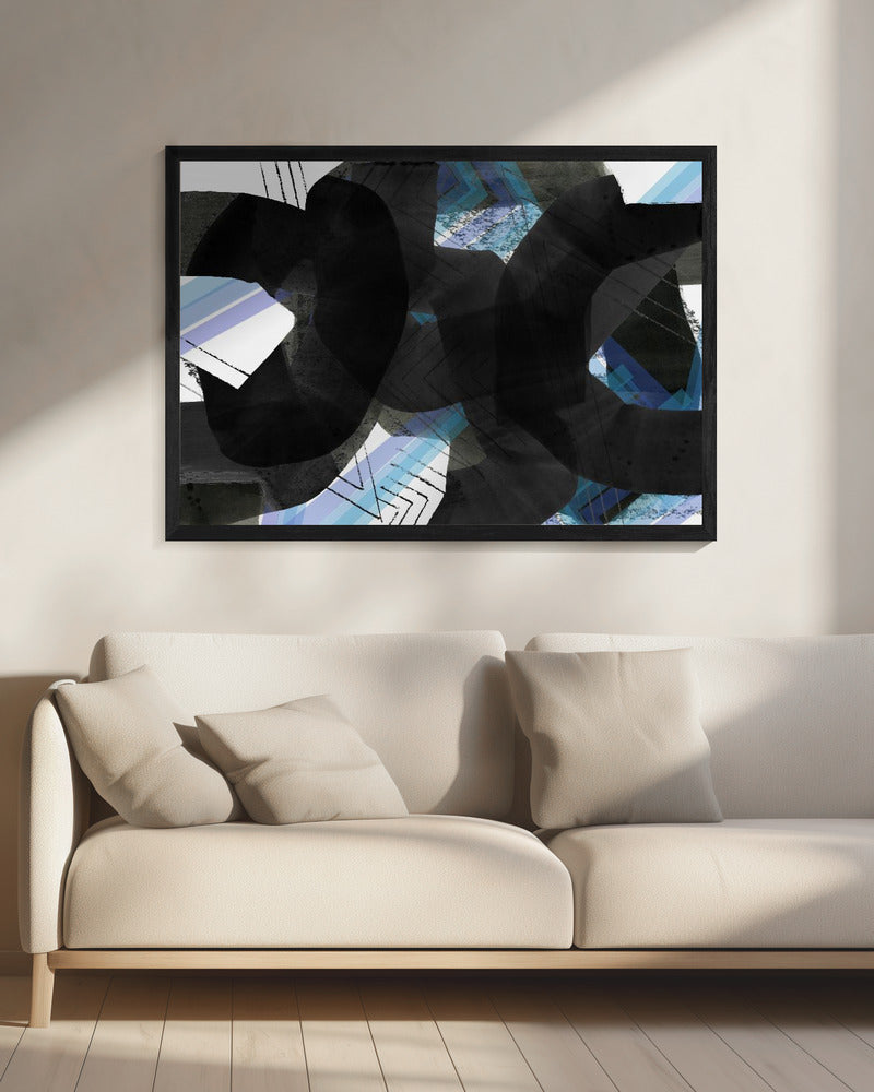 Zwarte textuurbijeenkomst 5 | Canvas