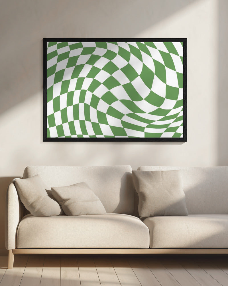 Groen schaakbord | Canvas