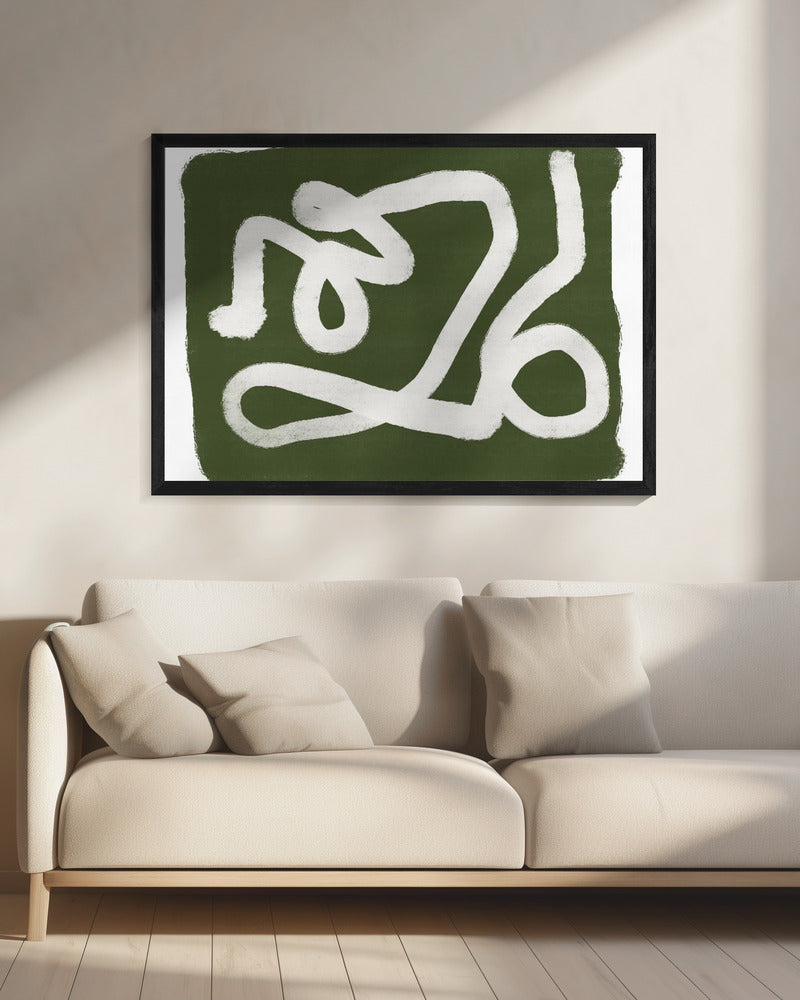 Groen abstract 4 | Canvas