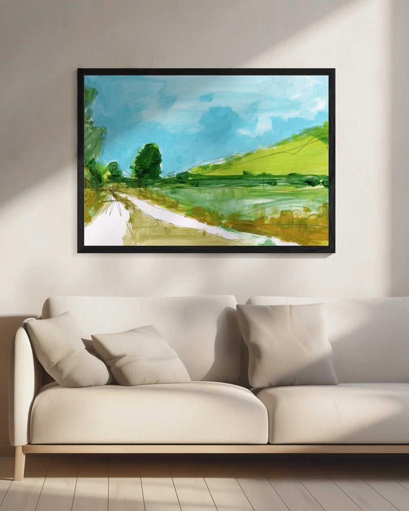 Landschap op het platteland 3 | Canvas