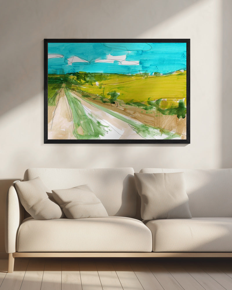 Landschap op het platteland 2 | Canvas