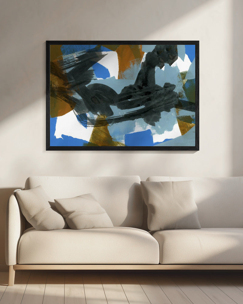 Abstracte Blauwe Dans Nr. 1 | Canvas
