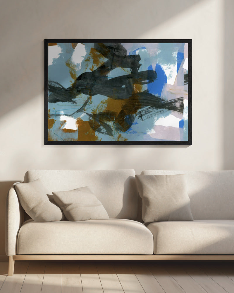 Abstracte Blauwe Dans Nr. 2 | Canvas