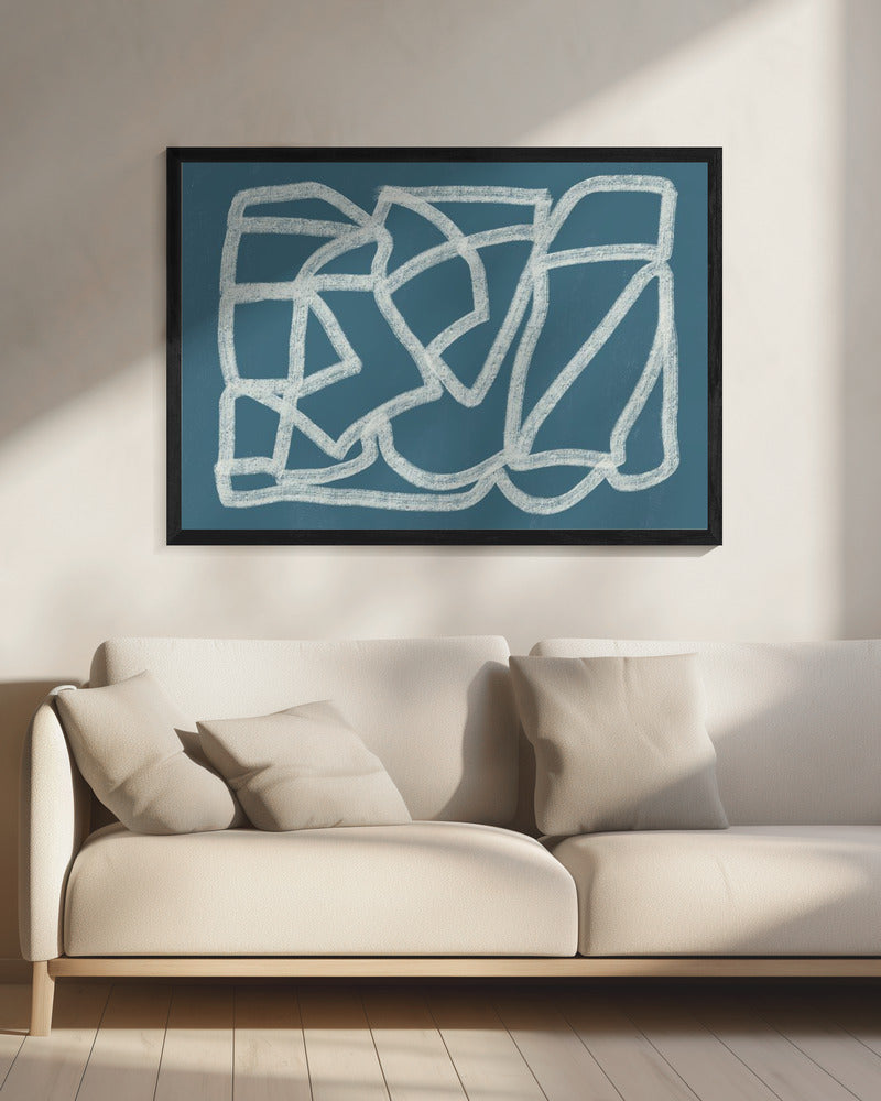 Blauw abstract | Canvas