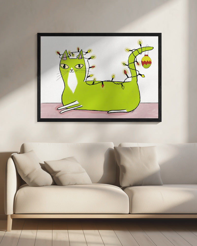 Kerstkat | Canvas