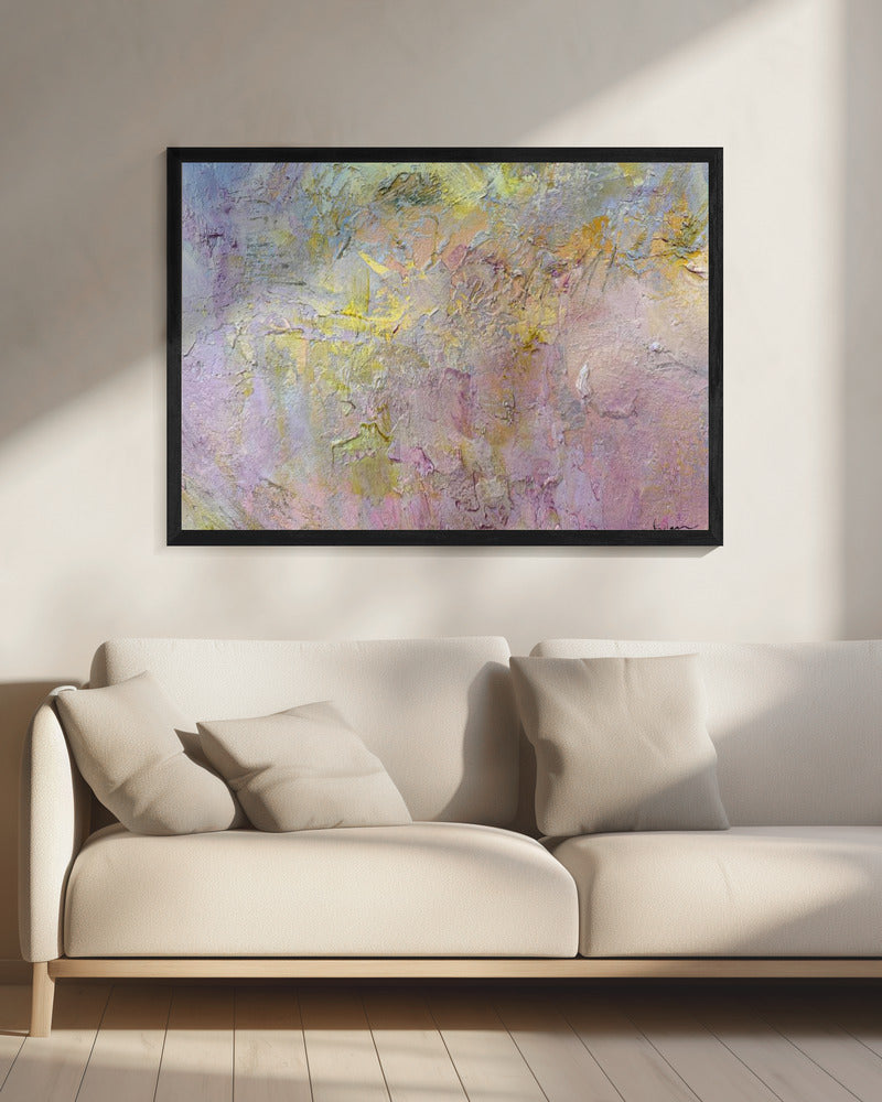 Goud en roze abstract | Canvas