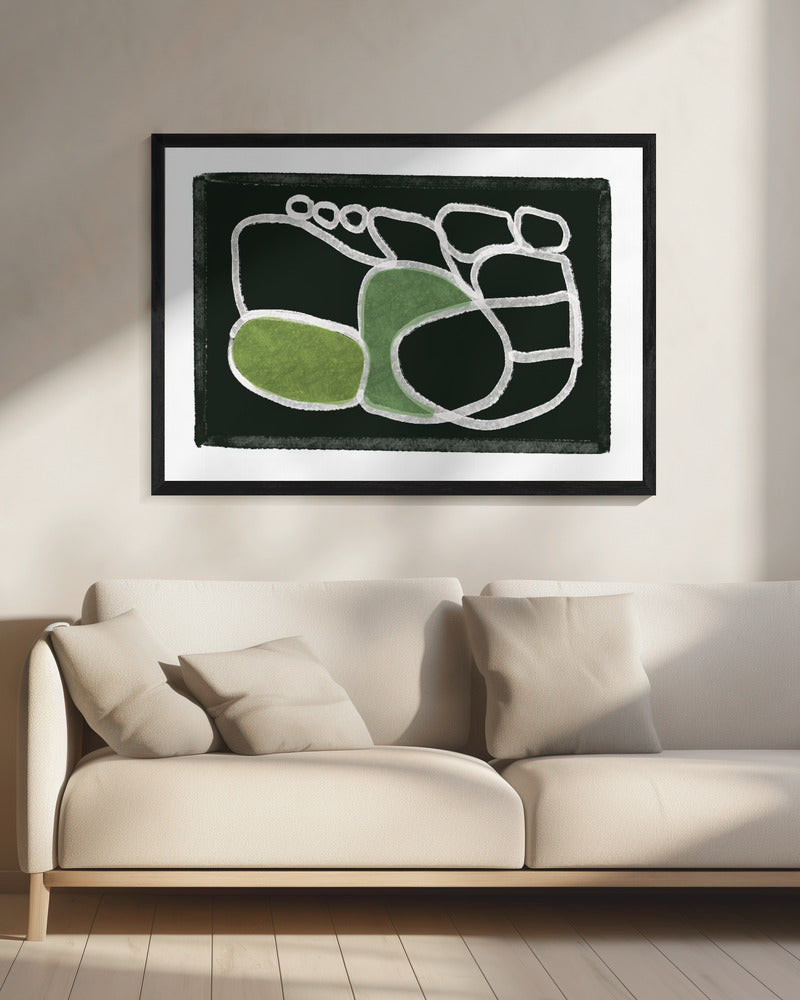Lijntekening abstract | Canvas