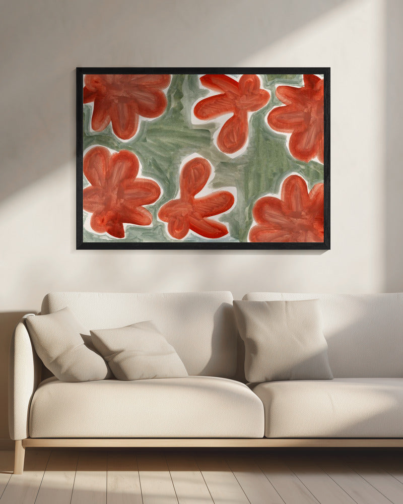 Grote bloemen | Canvas