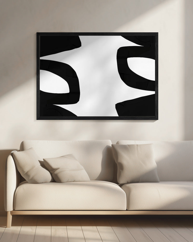 Grote zwarte vormen 2 | Canvas