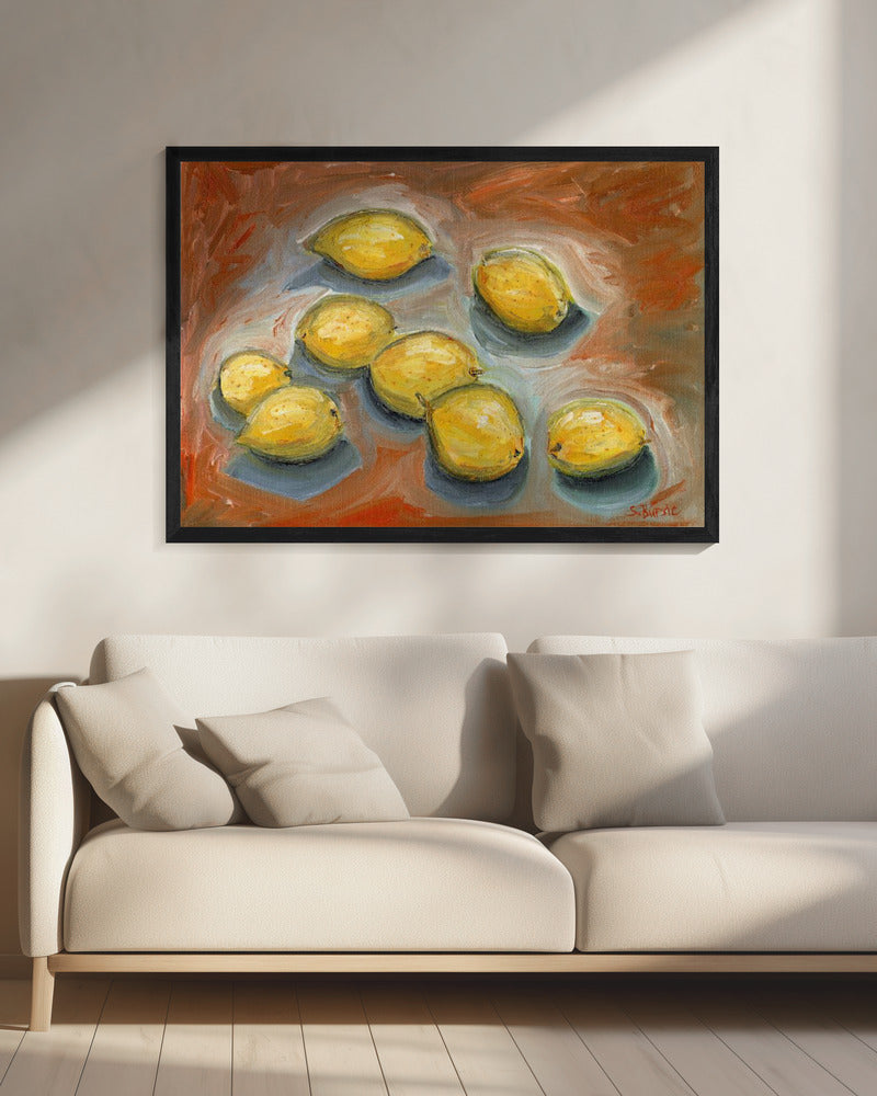 Citroenen met schaduw | Canvas