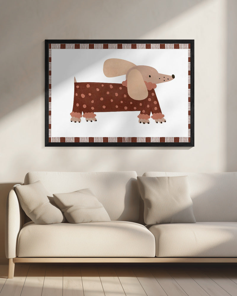 Gestippelde teckel | Canvas