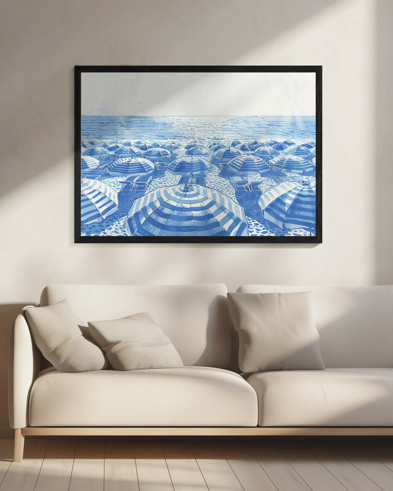 Gestreepte paraplu's | Canvas
