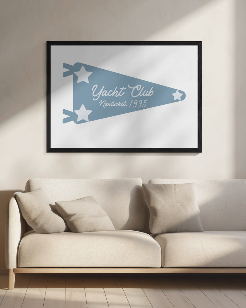 Yacht Club Blauwe Wimpel | Canvas