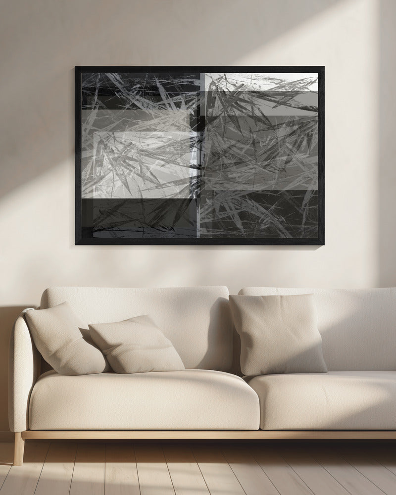 Abstracte botanische afbeeldingen in neutrale tinten | Canvas