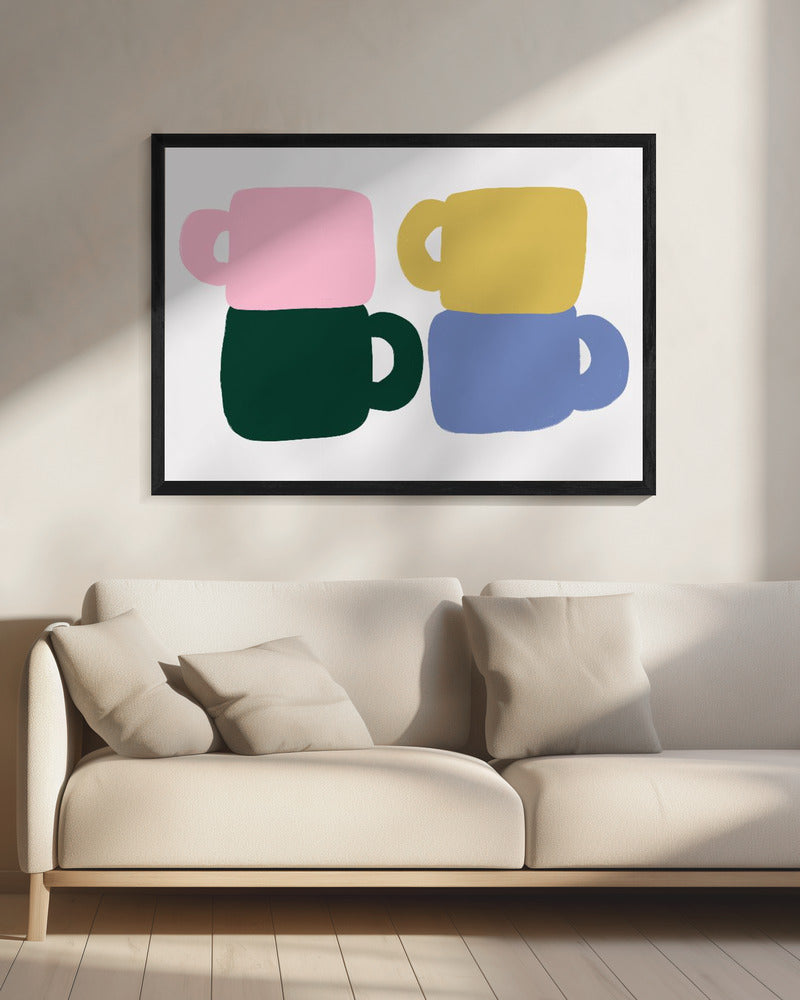 Kleurrijke koffiemokken | Canvas