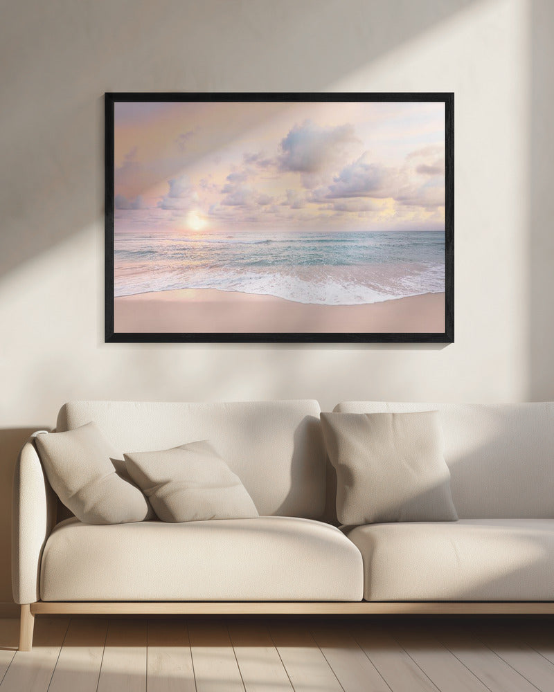 Bewolkte zonsondergang | Canvas
