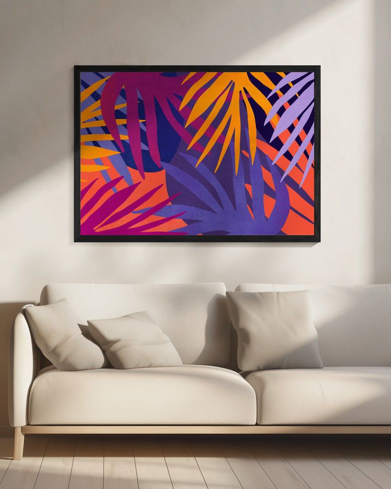 Levendige junglebladeren | Canvas