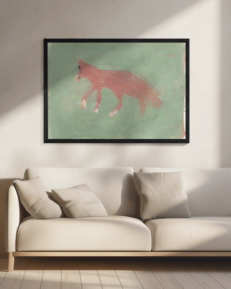 De vos in gedempte tinten | Canvas