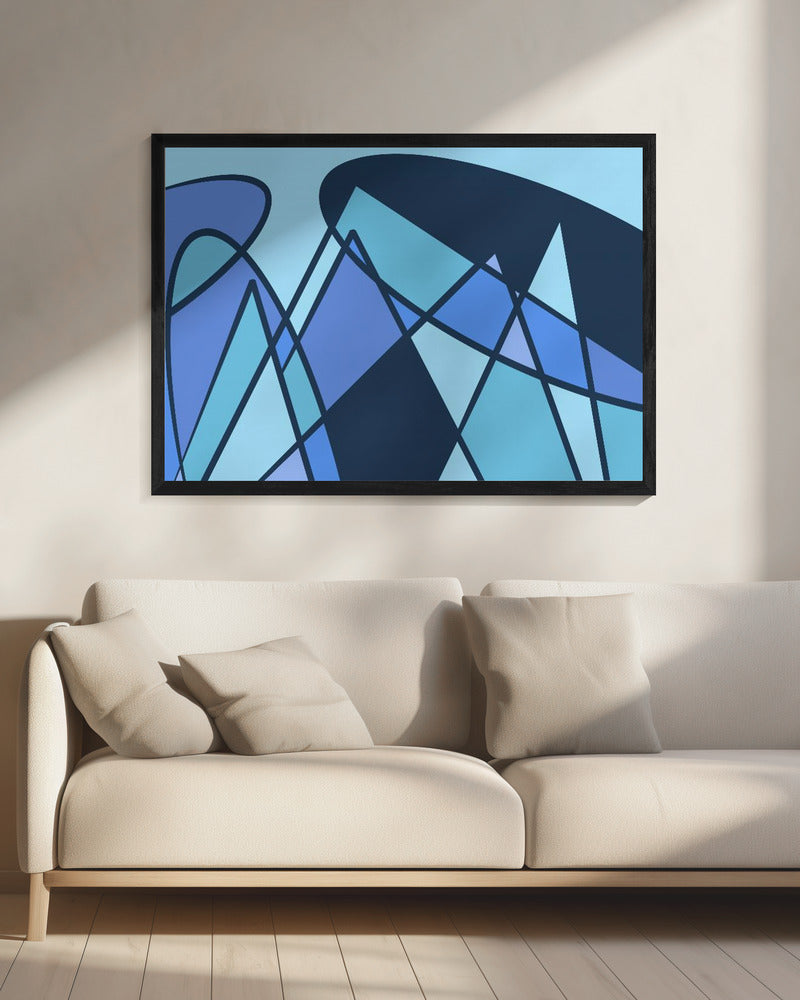 Blauw abstract | Canvas