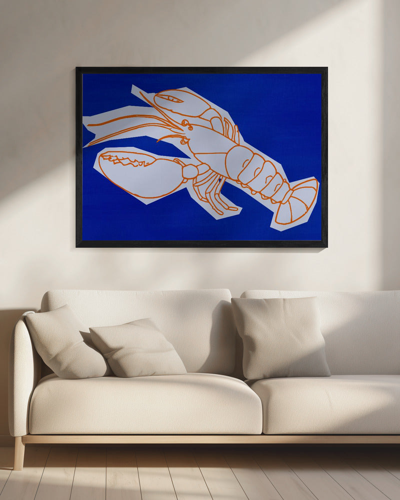 Kreeft in Lijnen | Canvas