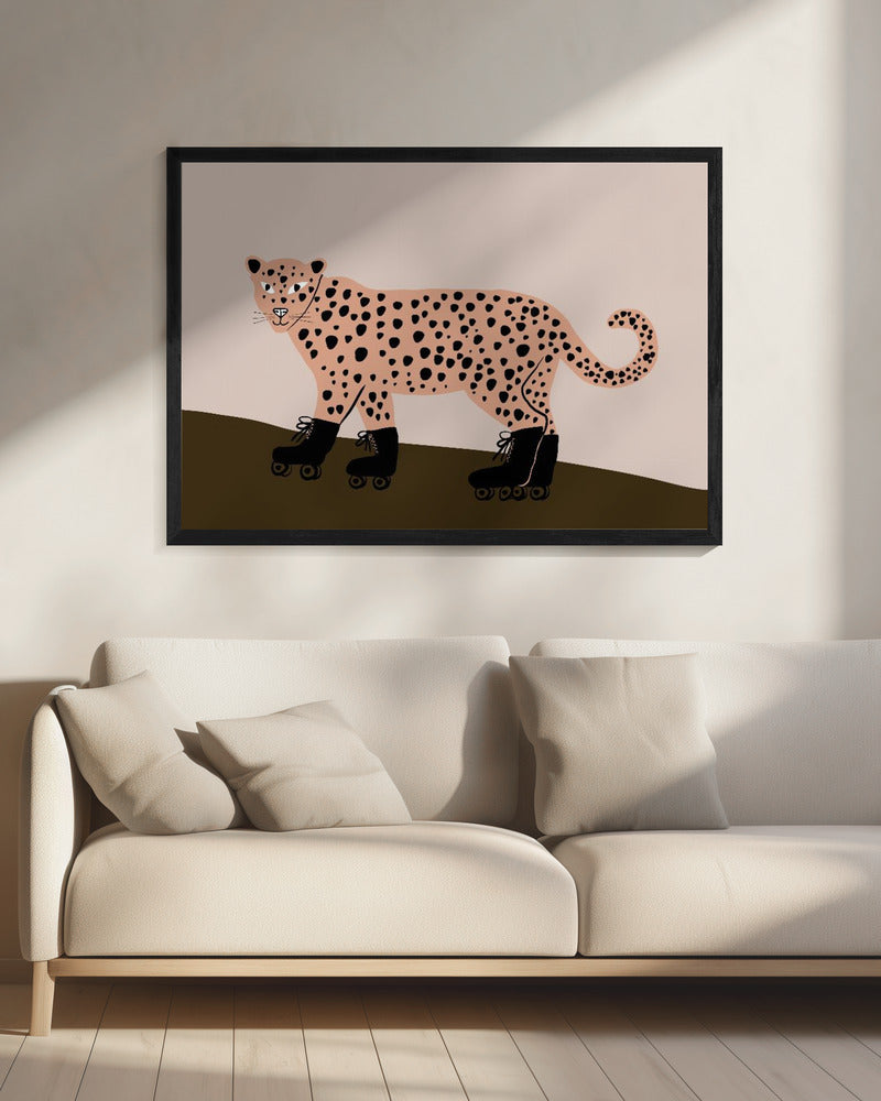 Luipaard schaatsen | Canvas