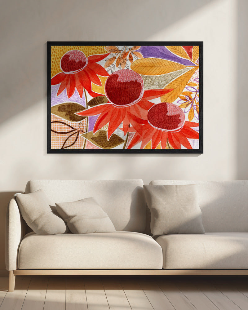 Gelaagde botanische aquarel | Canvas