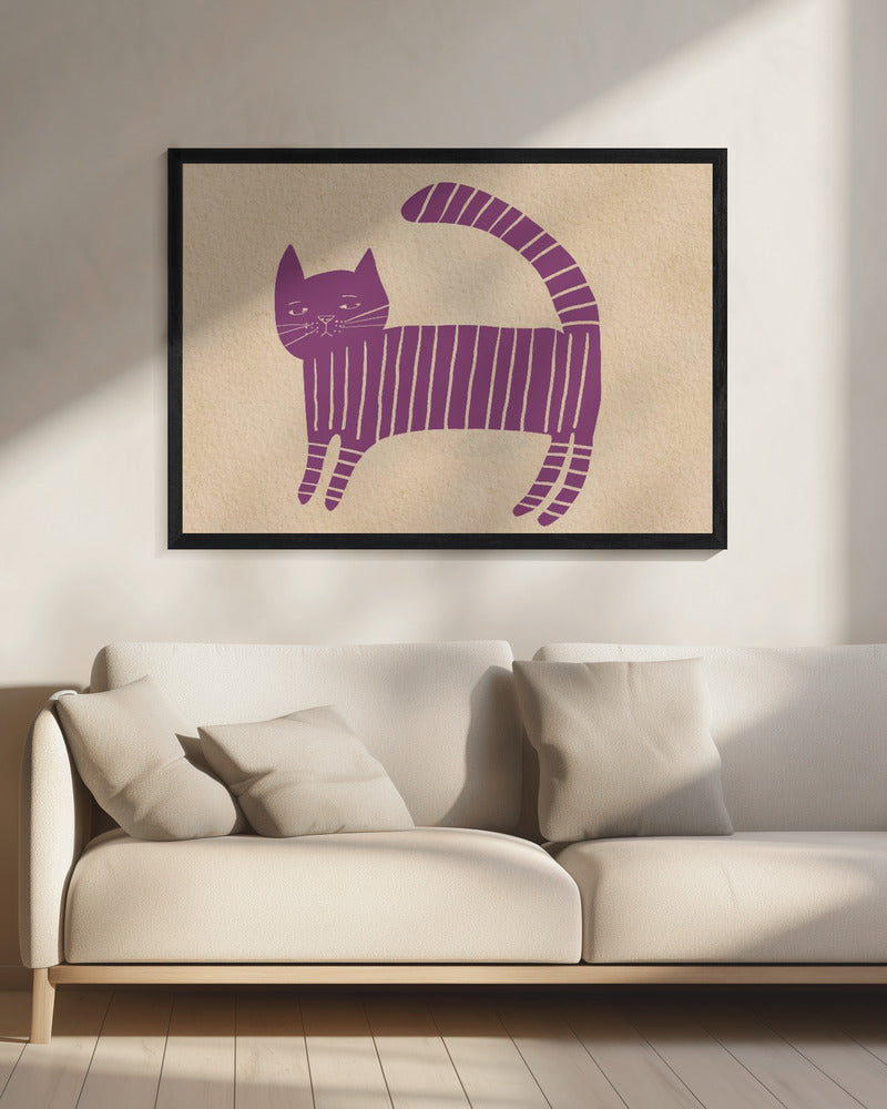 Mauve kattenkamer | Canvas
