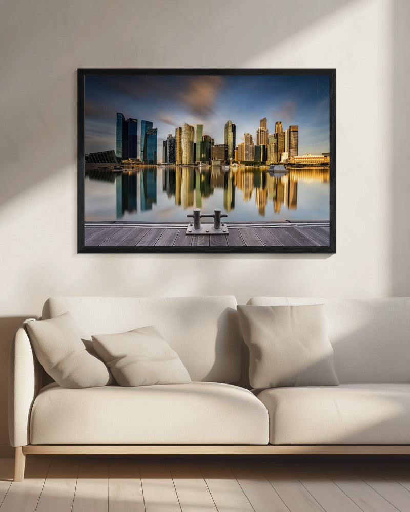 Gouden ochtend in Singapore | Canvas