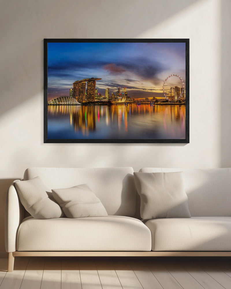 Zonsondergang aan de baai | Canvas
